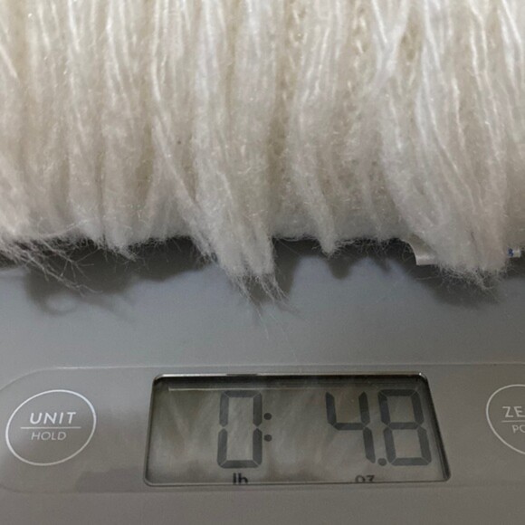 Vintage Hansen Scarf Knit Fringe Hem White Soft Cozy Fair Isle Printed Pastel - Picture 10 of 10